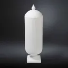 Vaso Moderno in Ceramica Bianca Lavorata a Mano Realizzato in Italia - Chantal Viadurini