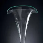 Vaso Ornamentale in Vetro Trasparente con Sfera Bianca Made in Italy - Vanissa Viadurini