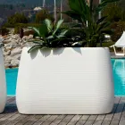Vaso per Interni o Esterni Bianco di Design in Tre Misure, 2 Pezzi - Pandora by Myyour Viadurini