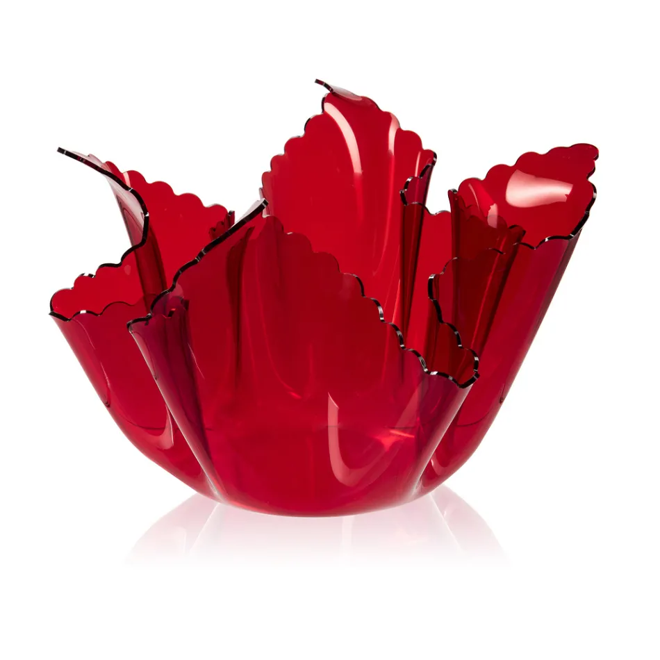Vaso Plexiglass Colorato Drappeggiato Riciclabile 2 Pezzi 2 Misure - Gabria Viadurini