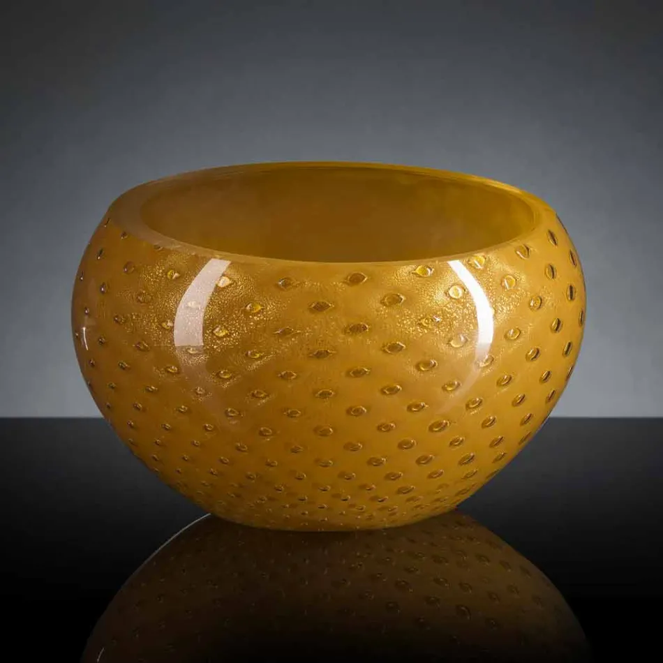 Vaso Rotondo da Interno in Vetro di Murano Colorato Realizzato in Italia - Asper Viadurini