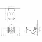 Vaso sospeso in ceramica di design moderno fatto in Italia, Amleto Viadurini
