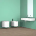 Vaso sospeso in ceramica di design moderno fatto in Italia, Amleto Viadurini