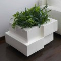 Vaso decorativo su ruote per esterno/interno Slide Cubic Yo,made Italy