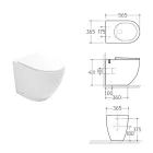 Vaso Wc a Terra Ciclonico con Sedile Soft Close in Ceramica Bianca - Aralia Viadurini