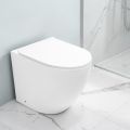 Vaso Wc a Terra Ciclonico con Sedile Soft Close in Ceramica Bianca - Aralia