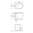 Vaso Wc a Terra Rimless con Sedile Soft Close in Ceramica Bianca - Ginepro   Viadurini