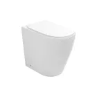 Vaso Wc con Scarico Traslato e Sedile Soft Close in Ceramica - Oleandro Viadurini