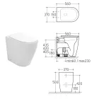 Vaso Wc con Scarico Traslato e Sedile Soft Close in Ceramica - Oleandro Viadurini