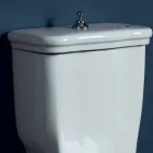 Vaso WC monoblocco in ceramica bianca Style 72x36 cm, made in Italy Viadurini