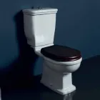 Vaso WC monoblocco in ceramica bianca Style 72x36 cm, made in Italy Viadurini