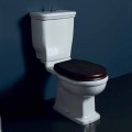 Vaso WC monoblocco in ceramica bianca Style 72x36 cm, made in Italy