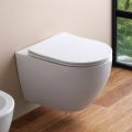 Vaso Wc Sospeso Tecnologia Rimless e Sedile Soft Close in Ceramica - Ginepro  