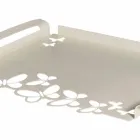 Vassoio da Portata di Design Ferro Bianco, Beige o Avorio Made in Italy – Leida Viadurini