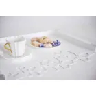 Vassoio da Portata di Design Ferro Bianco, Beige o Avorio Made in Italy – Leida Viadurini