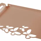 Vassoio da Portata di Design Ferro Bianco, Beige o Avorio Made in Italy – Leida Viadurini
