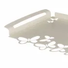 Vassoio da Portata di Design Ferro Bianco, Beige o Avorio Made in Italy – Leida Viadurini