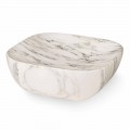 Vassoio di Design in Marmo Bianco di Carrara Arabescato Made in Italy - Roccia