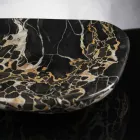 Vassoio Elegante in Marmo Portoro Realizzato in Italia - Etereo Viadurini