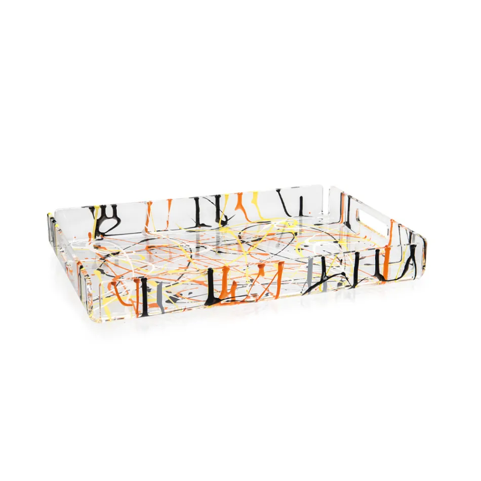 Vassoio Multicolor in Plexiglass di 2 Misure Made in Italy - Multicolor Viadurini