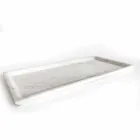 Vassoio Rettangolare in Marmo Bianco di Carrara Levigato Made in Italy - Alga Viadurini