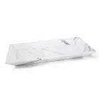 Vassoio Rettangolare in Marmo Bianco di Carrara Made in Italy - Vassili Viadurini