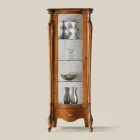 Vetrina Classica con Anta in Legno Bianco o Noce Made in Italy - Caligola Viadurini