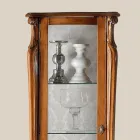 Vetrina Classica con Anta in Legno Bianco o Noce Made in Italy - Caligola Viadurini