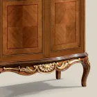 Vetrina Classica in Legno Noce Bassano Due Ante Made in Italy - Chantilly Viadurini