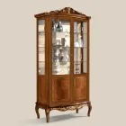 Vetrina Classica in Legno Noce Bassano Due Ante Made in Italy - Chantilly Viadurini