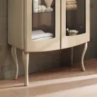 Vetrina Completa di Due Ante e Tre Ripiani in Vetro Made in Italy - Candy Viadurini