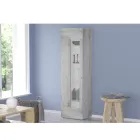 Vetrina da Salotto in Legno Bianco, Antracite o Cemento di Design - Suzana Viadurini