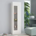 Vetrina da Salotto in Legno Bianco, Antracite o Cemento di Design - Suzana Viadurini