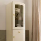 Vetrina Monocolore con Ripiani Interni in Vetro Made in Italy - Candy Viadurini