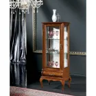 Vetrina Soggiorno di Lusso in Legno Noce Classica Made in Italy - Hastings Viadurini
