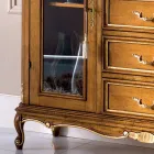 Vetrina Soggiorno in Legno con 2 Ante e 5 Cassetti Made in Italy - Richard Viadurini