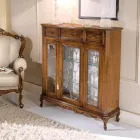 Vetrina Soggiorno in Legno con Anta e 3 Cassetti Made in Italy - Richard Viadurini