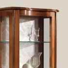 Vetrina Soggiorno Legno Noce o Bianco con 1 Anta Made in Italy - Versaille Viadurini