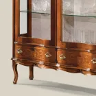 Vetrina Stile Classico Legno con Ante e Cassetti Made in Italy - Versaille Viadurini