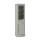 Vetrinetta con 1 Anta in Vetro, 1 Cassetto e 1 Anta in Legno Made in Italy - Camene Viadurini