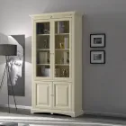 Vetrinetta con 2 Ante in Legno e 2 Ante con Vetro Made in Italy - Fenrir Viadurini