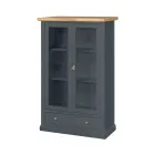 Vetrinetta in Legno con 1 Cassetto, 2 Ante e 2 Ripiani Made in Italy - Nanna Viadurini