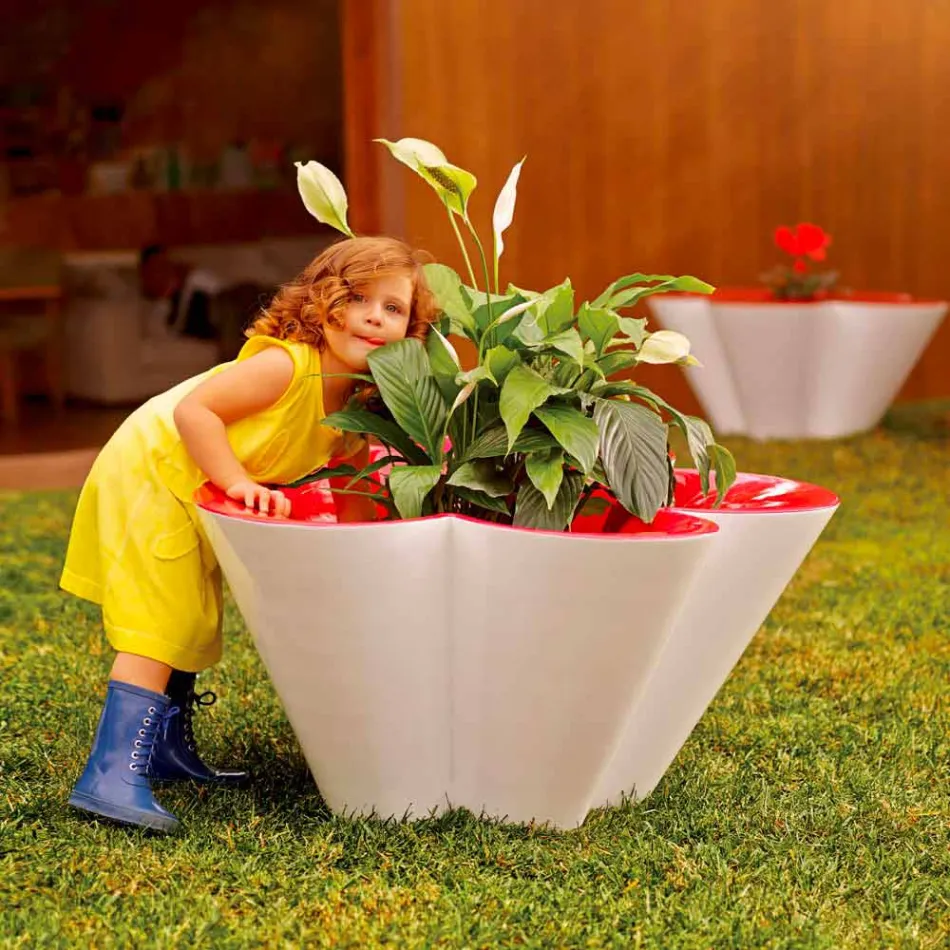 Vondom Agatha fioriera di design moderno esterno polietilene colorata Viadurini