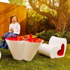 Vondom Agatha tavolino di design da esterno in polietilene colorato Viadurini
