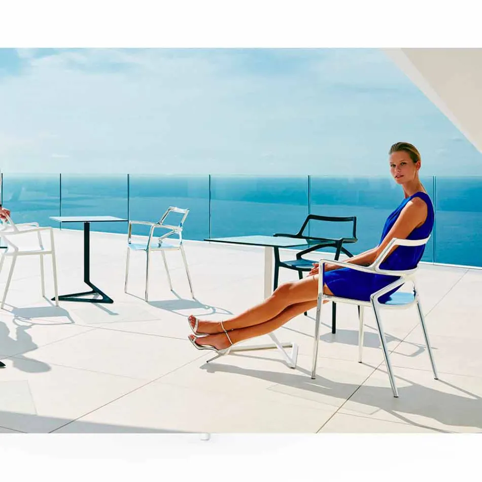 Vondom Delta sedia da giardino di design moderno in polipropilene Viadurini