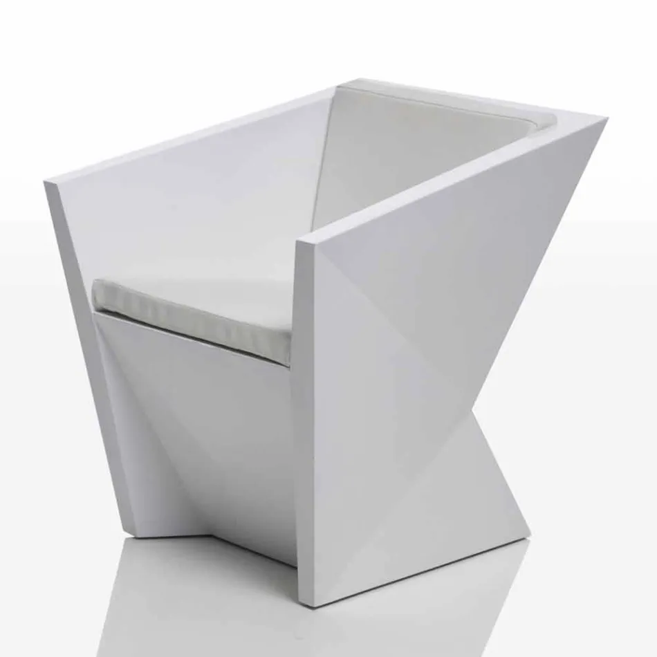 Vondom Faz poltrona da giardino laccata bianca di design moderno Viadurini