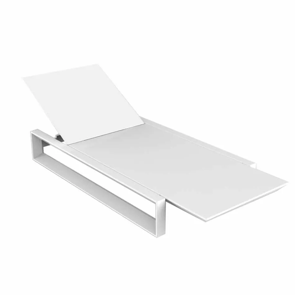 Vondom Frame lettino da giardino di design in polietilene bianco Viadurini