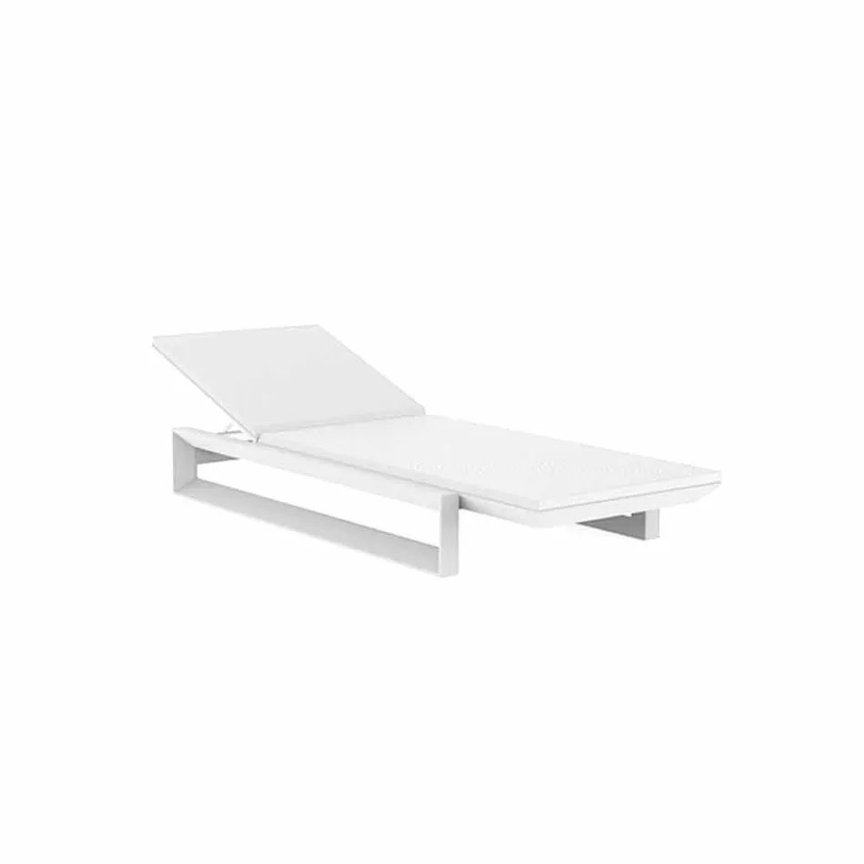 Vondom Frame lettino da giardino di design in polietilene bianco Viadurini