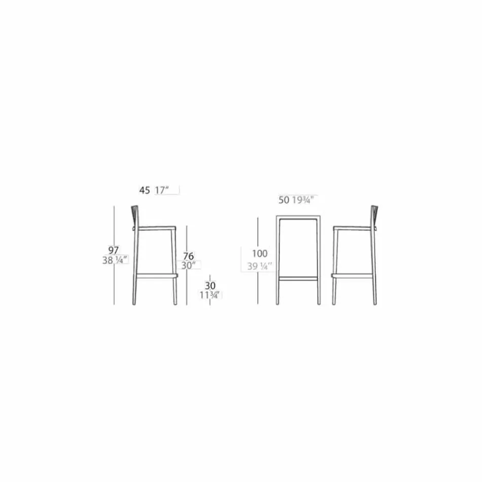 Vondom Spritz set da giardino tavolo e due sgabelli bianchi di design Viadurini