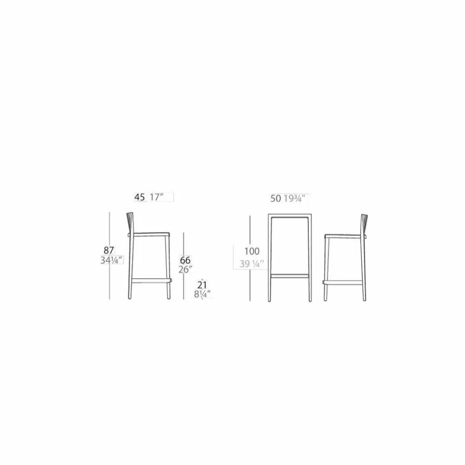 Vondom Spritz set mobili da giardino tavolo e due sgabelli neri Viadurini